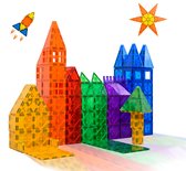 Magnetic Tiles- Magnetisch Speelgoed – 80 stuks - Constructie speelgoed - Magnetische tegels - Montessori speelgoed - Magnetic toys - Magnetische bouwstenen - Speelgoed Kinderen - Magna minds