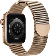 Milanese band met lusgesp - Rose gold - Geschikt voor 38mm - 40mm - 41mm Apple Watch - Luxe RVS metaal Milanees smartwatchbandje met magneetsluiting - Voor iWatch Series 9 8 7 6 SE 5 4 3 2 1 kleine modellen