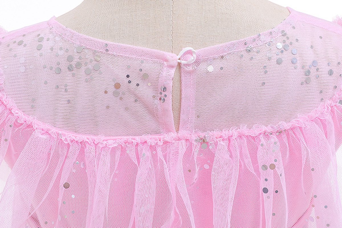 Joya Kids® Roze Prinses Jurk | Luxe Verkleedjurk | Prinsessenjurk Meisje | Verkleedkleren Meisje | Prinsessen Verkleedkleding | Carnavalskleding Kinderen | Roze | | Cadeau Meisje Sinterklaas — afbeelding 13