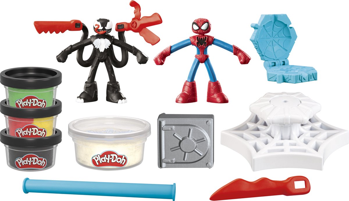 Play-Doh Marvel Spider-Man Werp en Snij Speelset - Boetseerklei - Inclusief 2 figuren — afbeelding 7