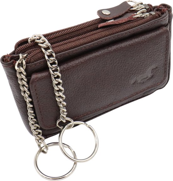 Porte-Clés Cuir Safekeepers - Étui Zippé Pour Clés, Cartes Et Argent - 13cm