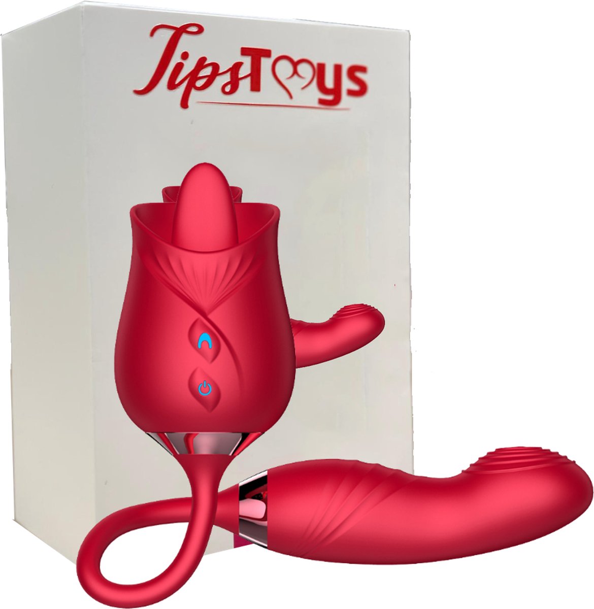Goedkoopste TipsToys Vibrators Vibrerende Tong - Clitoris SexToys Vrouwen Rood