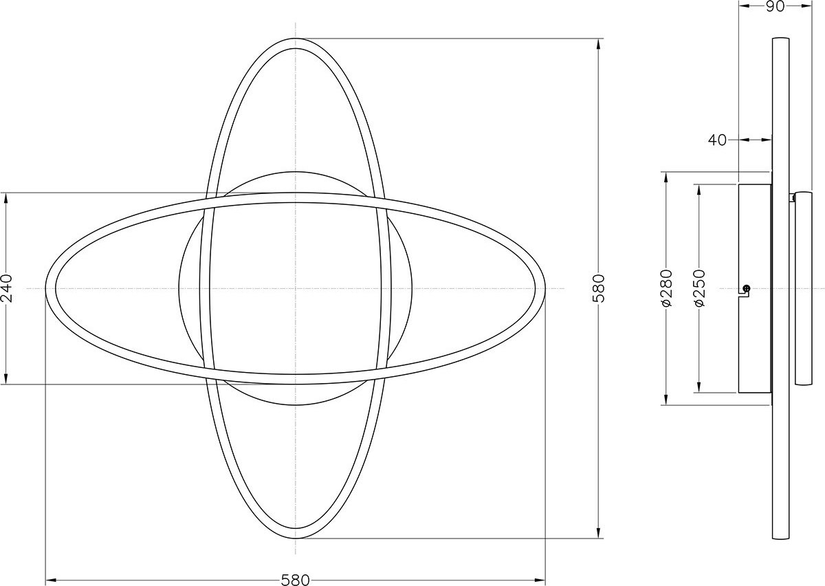 LED Plafondlamp - Plafondverlichting - Trion Lenas - 27W - Natuurlijk Wit 4000K - Dimbaar - Rond - Mat Zwart - Metaal