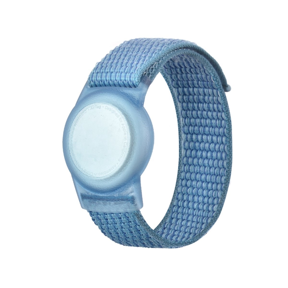 Airtag Armband - Airtag Polsband Voor Kinderen - Airtag Sleutelhanger - Airtag geschikt voor Apple - Klittenband - Blauw