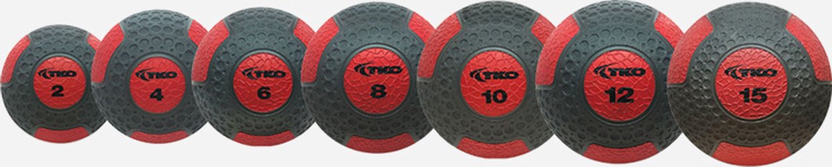 Medicijnbal - 9KG - grijs/rood | TKO Europe