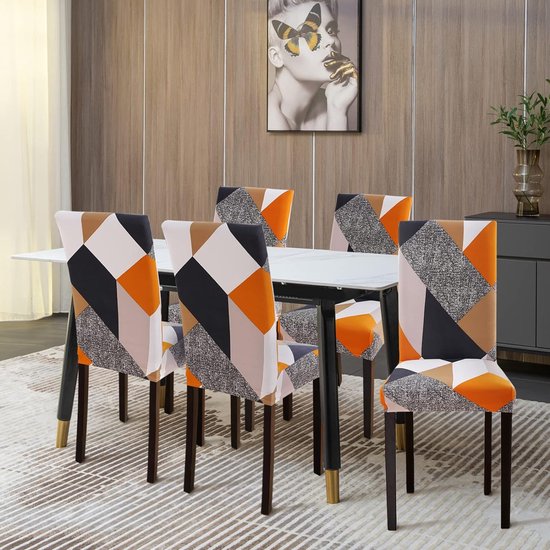 Stoelhoezen Voor Eetkamerstoelen, Stretch Afneembare Stoelhoezen Voor Eetkamerstoelen, Stretch Afneembare