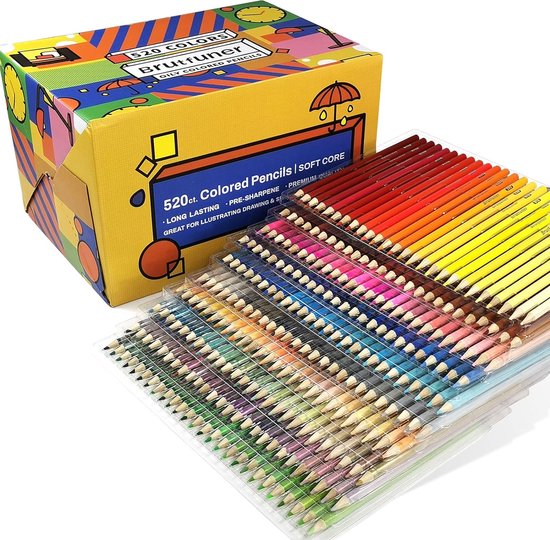 Crayons De Couleur Professionnels 50 Pièces - Set Complet Avec Trousse En Toile, Idéal Pour Enfants, Adultes Et Artistes