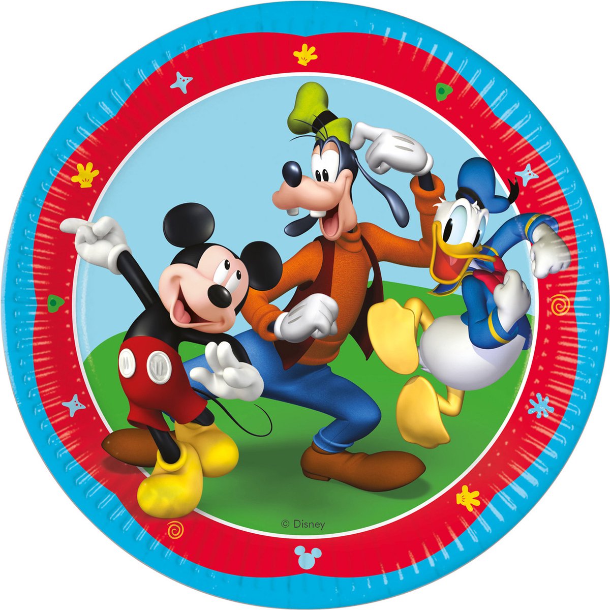 Folat - Mickey Mouse Borden Papier FSC 23 cm - 8 stuks