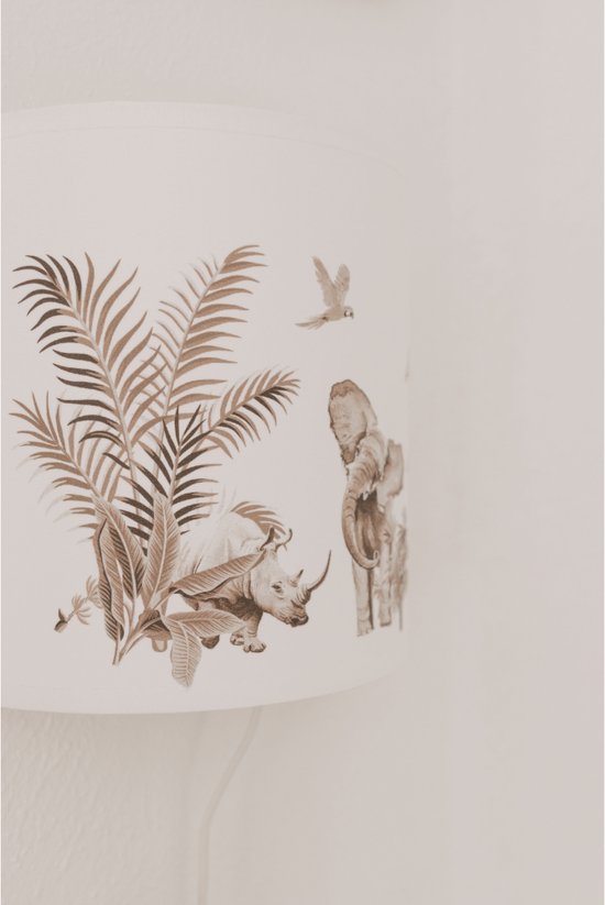 Wandlamp jungle kamer - kinderkamer (giraffe olifant) – De Kleine Auto