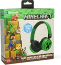 Minecraft kinder koptelefoon op doos met Minecraft afbeeldingen