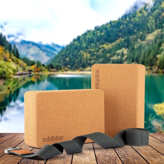 Yogablok ondersteunend latexvrij EVA-schuim zacht antislip oppervlak - voor yoga pilates meditatie - grip en stabiliteit yoga block wood — afbeelding 5