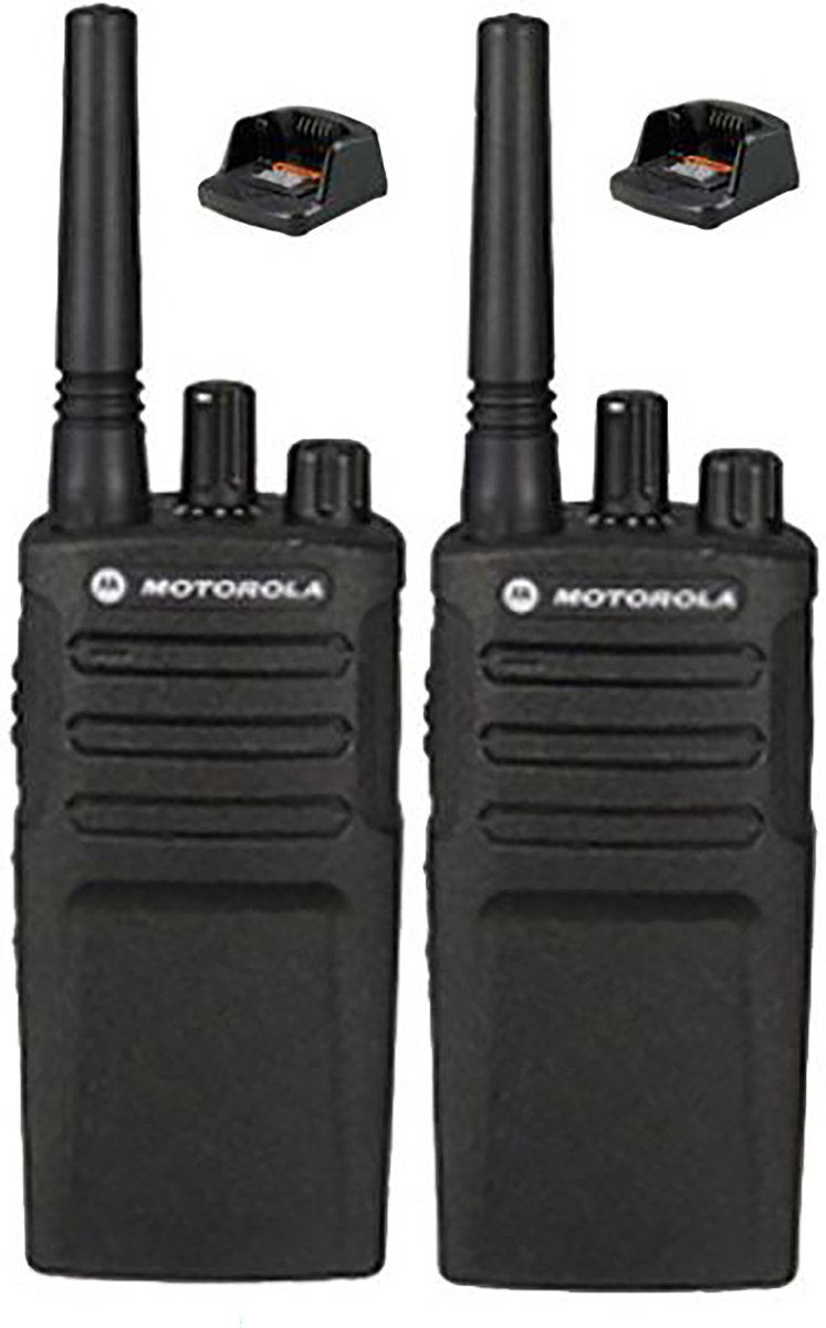 Set van 2 Motorola XT420 UHF IP55 PMR446 Portofoon met laders