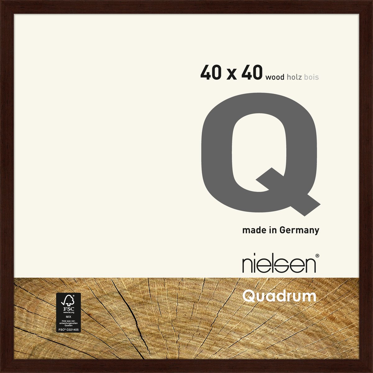 Nielsen Quadrum Houten Wissellijst Wenge 40x40cm