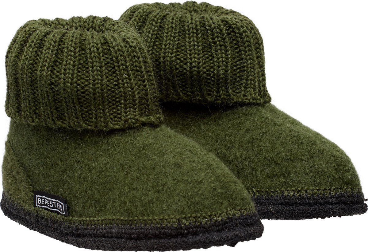 Bergstein Cozy Unisex Junior Sloffen - Forest