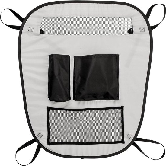 MiOYOOW 120 × 70 barrière voor honden, auto, barrièredeur, verstelbaar, net, scheiding, kofferbak, veiligheidsnet, voor vrachtwagens, SUV's, auto's