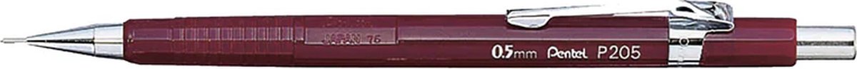 Vulpotlood 0,5mm Pentel P205 Rood