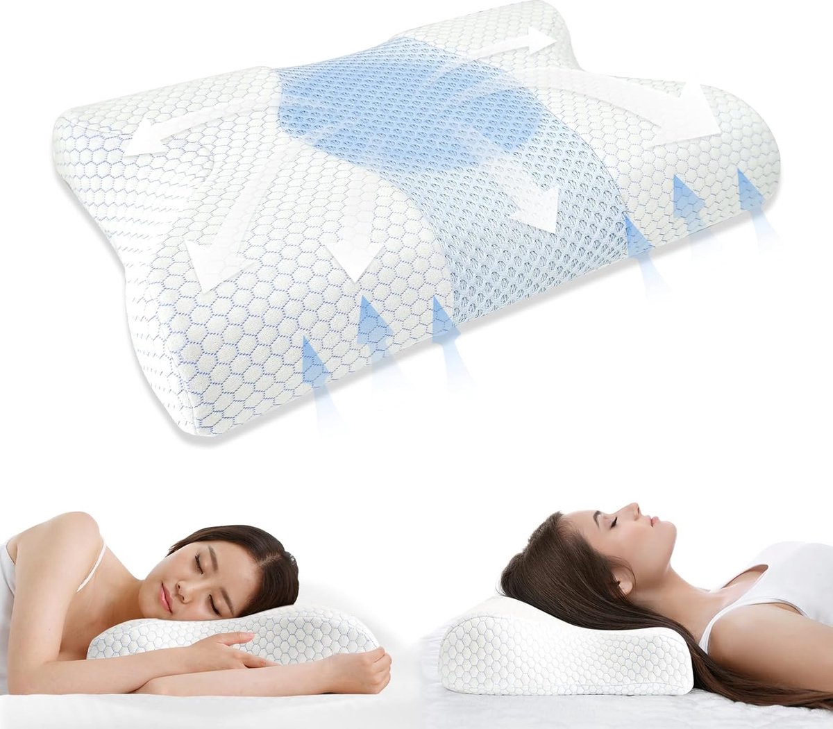 Solacis Hoofdkussen Nekklachten - Hoofdkussen - Hoofdkussen Nekpijn - Hoofdkussen Neksteun - Must have voor het slapen!