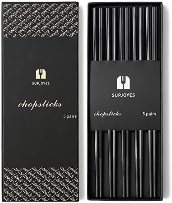 Glasvezel Eetstokjes Herbruikbare 5 paar Multi-Style Eetstokset Chinese Japanse Chop Sticks Multipack Fancy Eetstokjes Anti-Skid Ontwerp Vaatwasmachinebestendig voor Sushi Aziatische gerechten (Groen
