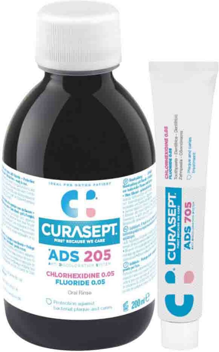 Goedkoopste Curasept 0,05 CHX Mondspoeling en Gel-Tandpasta Pakket