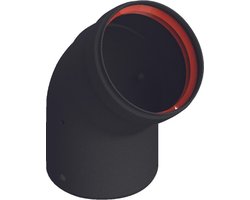 Zwart Living Pellet Ø 80 mm bocht 45°