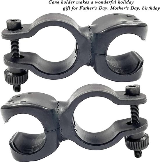 Stokhouder voor Drive Rollator, Walker, rolstoel - Universele krukken Stokbeugel Accessoires, 1,1" ID, 2 stuks - Geschikt voor fietszaklamphouder, Zaklamphouder voor op de fiets — afbeelding 2