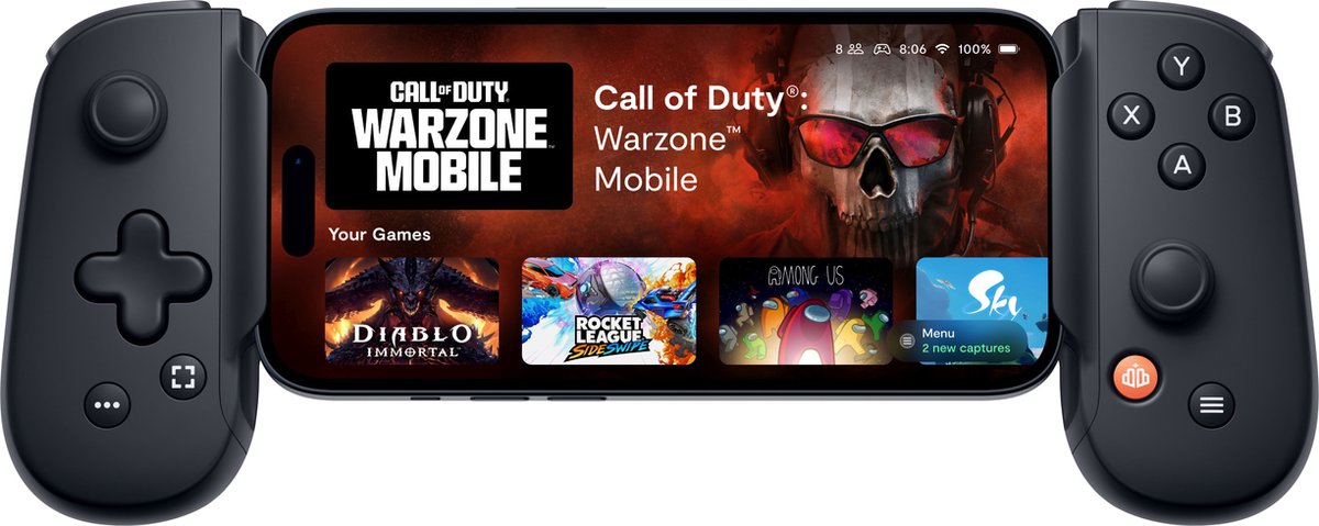 Backbone One - Mobiele Gaming Controller - Lightning - Geschikt voor iPhone (m.u.v. iPhone 15 Series) - 2nd Gen - Zwart