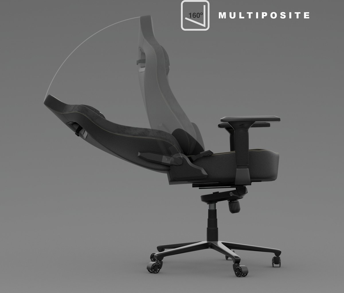 HICON Gamestoel Legend Zwart Ergonomisch Comfort - afbeelding 3
