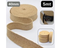 Sangle de sac en JUTE NATUREL de 5 mètres, taille 40MM, couleur JUTE