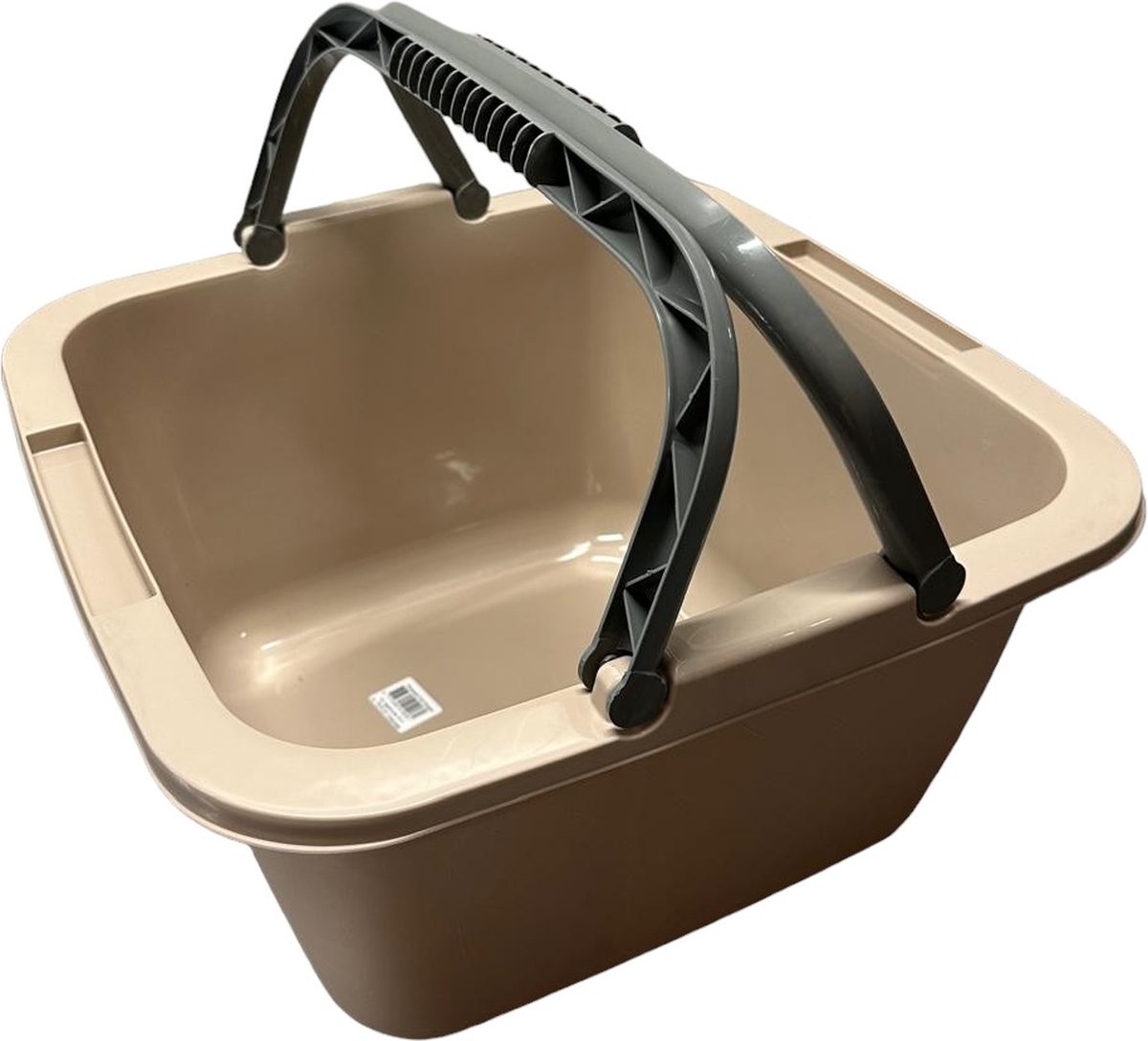 Goedkoopste HL Afwasbak – Afwasteil – Afwasbakken – Vierkant – Met Hengsel – 18,5L – Beige – 39x39x22cm
