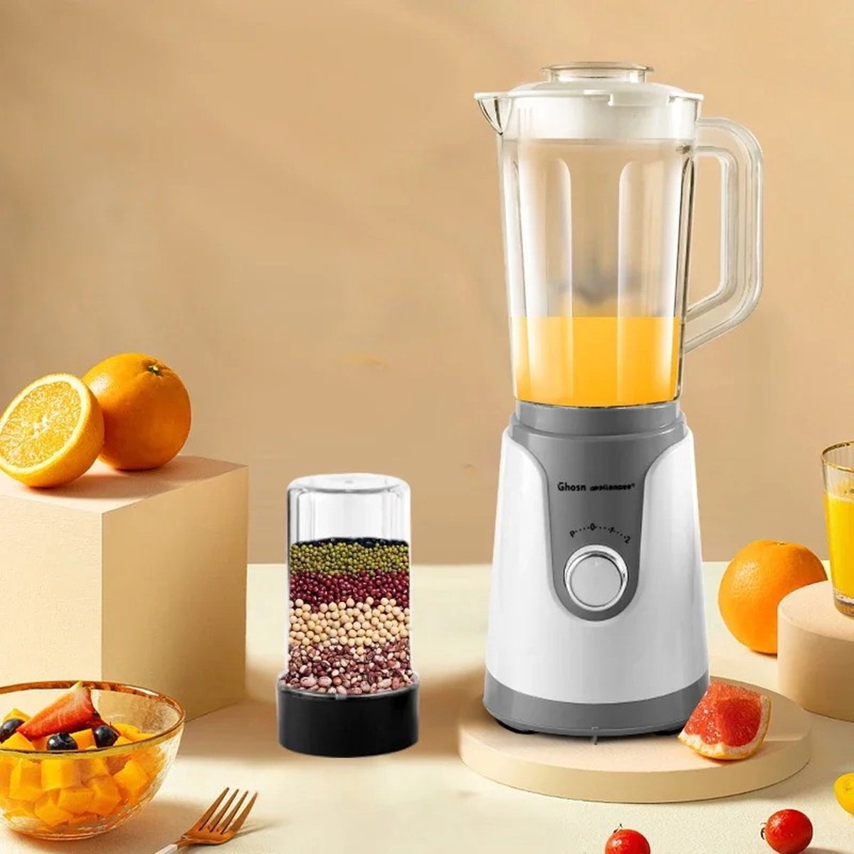 Naiz Blender 1200 ml Juice Elektrisch Keuken apparaat Extra opzet beker van 300 ml