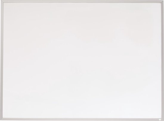 Wit whiteboard met aluminium lijst.