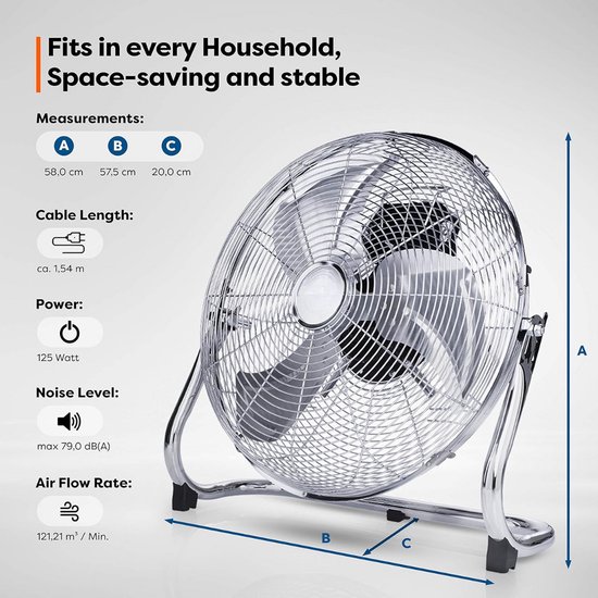 Ventilateur de sol - Ventilateur de table - Inclinable - Plusieurs vitesses - Premium