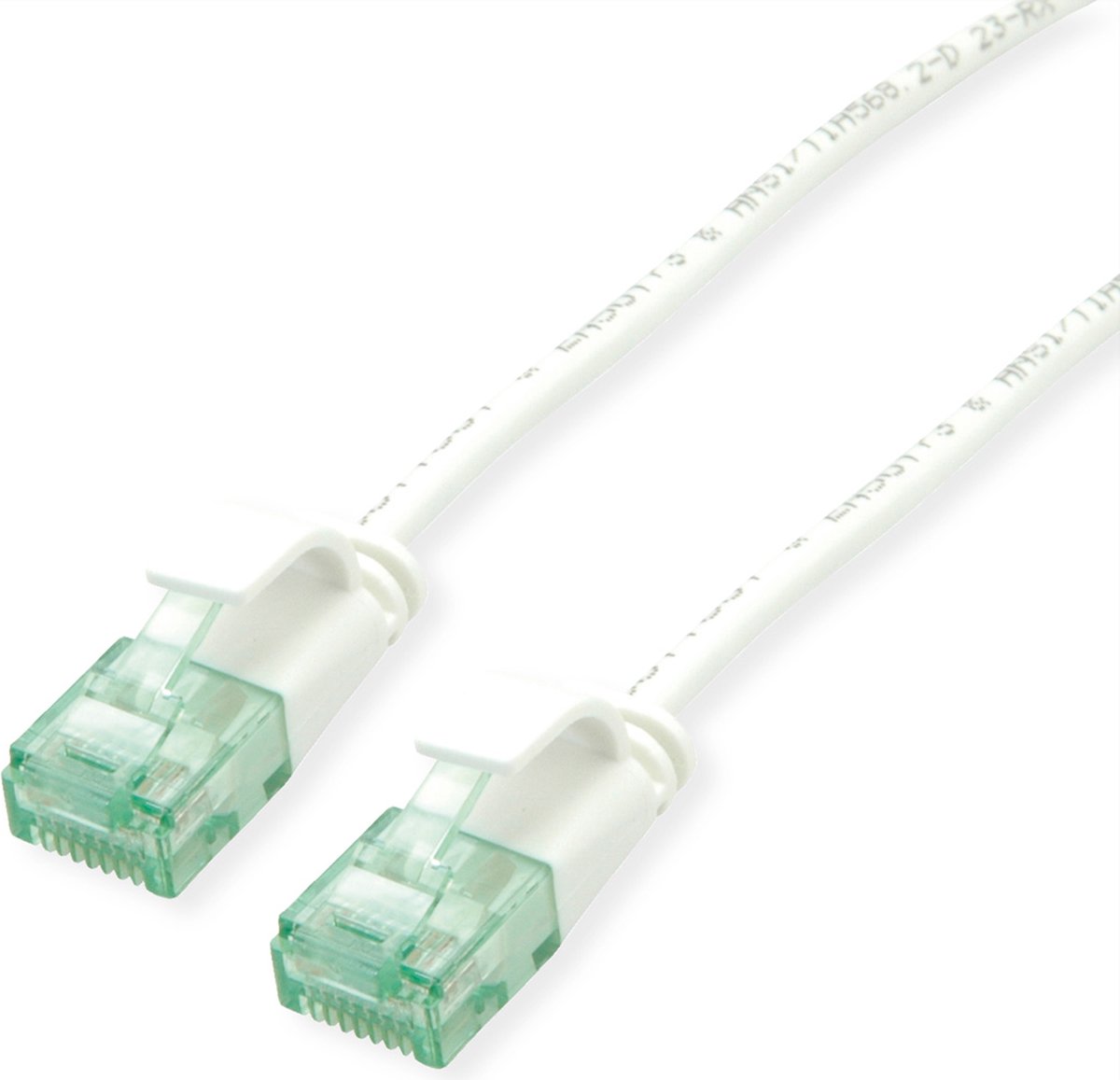 ROLINE RM UTP DataCenter Patchkabel Cat.6A (Klasse EA), extra dun, wit, 1,5 m