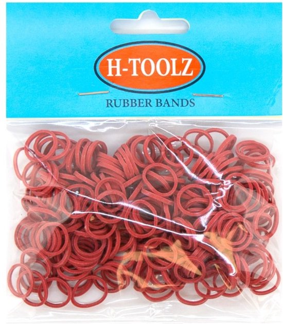 Foto: 100 elastiekjes small rubber rood voor vlechtjes armbandjes etc rubber bands