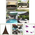 Collage met toepassingen van zonneschermen en demonstratie van installatie.