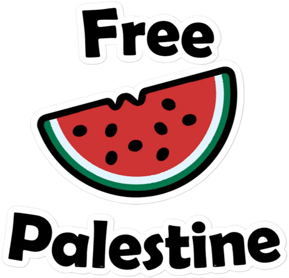 Waterdichte stickers voor Palestijnse activist waarvan de opbrengst
