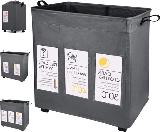 Opvouwbare wasmanden - slanke mand van 42 liter op