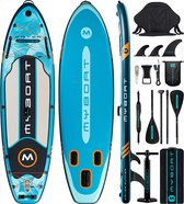 Bol.com Luxe zeer complete set | Blauw Opblaasbaar MyBoat Pro Kajak Boord | Stand Up Paddle Blue SUP Board type Water Runner met... aanbieding