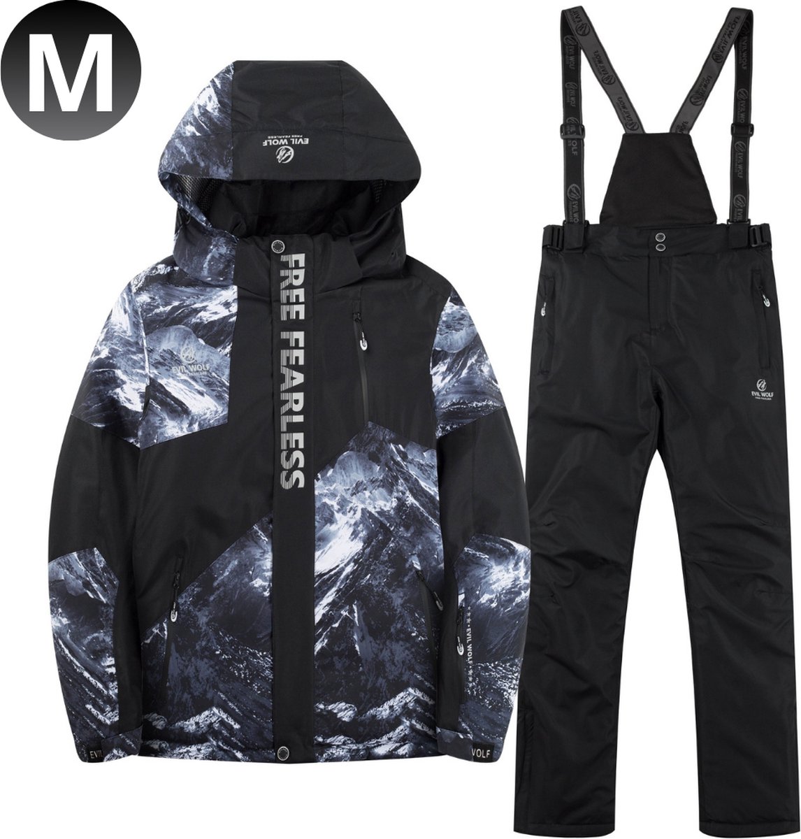 Bovista Skipak SkiBroek Skijas Ski Suit Wintersport Heren 2-Delig Zwart
