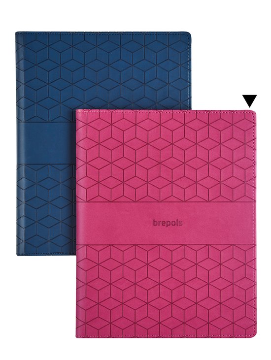 Foto: Brepols agenda 2025 timing cube abc gespiraleerd weekoverzicht 1w 2p fuchsia 17 1 x 22 cm