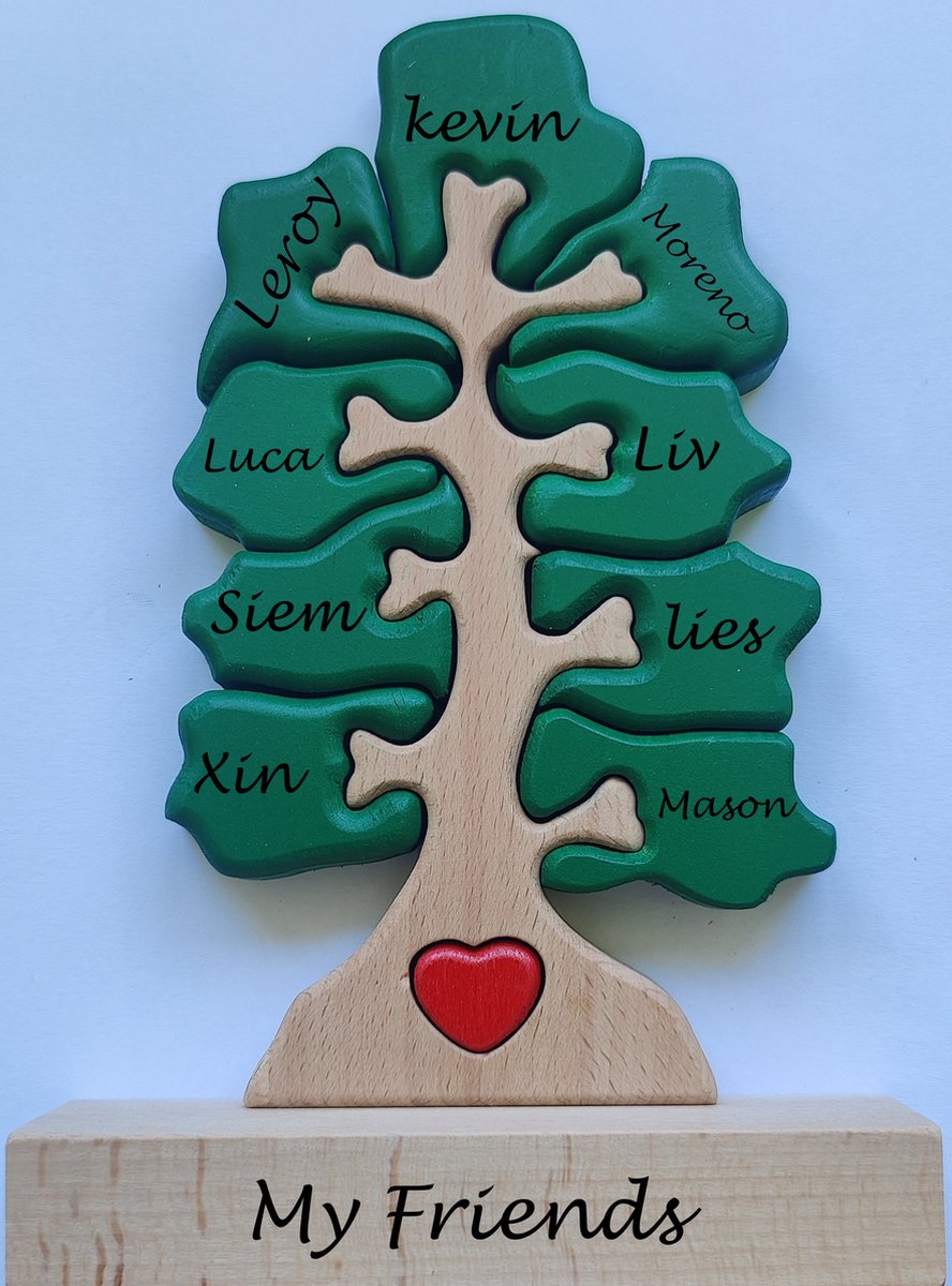 Goedkoopste Gepersonaliseerde Stamboom puzzel 9 namen - geboorte - kraam cadeau - Vaderdagcadeau - moederdagcadeau - Babygeschenkset