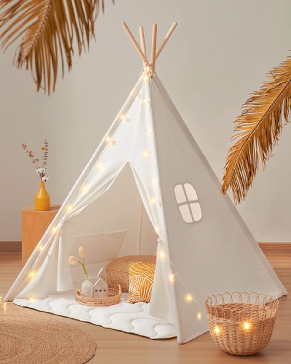 TADES® Tipi Tent - Tipi Tent Kinderen - Tipi Speeltent - Kindertent - Tipi Speeltent - Wigwam Speeltent - Tipi Tent Speeltent Wigwam