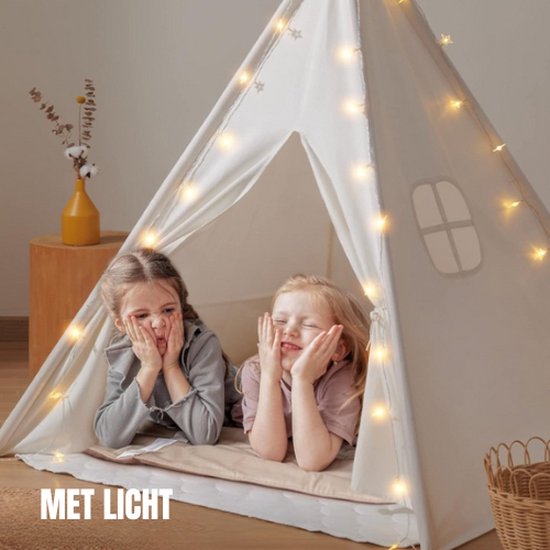 TADES® Tipi Tent - Tipi Tent Kinderen - Tipi Speeltent - Kindertent - Tipi Speeltent - Wigwam Speeltent - Tipi Tent Speeltent Wigwam — afbeelding 2