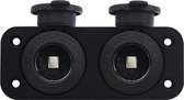 ProRide 12V Sigarettenaansteker 2 Stopcontacten Inbouw - 12/24V - 10A - Complete set - Stopcontact Auto, Boot en Camper