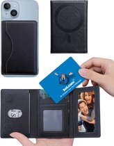Ainy - Porte-carte magnétique adapté pour étui magsafe ou iPhone 12/13/14/15/16 (plus/pro/max) | Portefeuille aimanté | Porte-cartes 5 compartiments pour cartes | Support / support de téléphone pliable pour femmes et hommes | Saint Nicolas et Noël