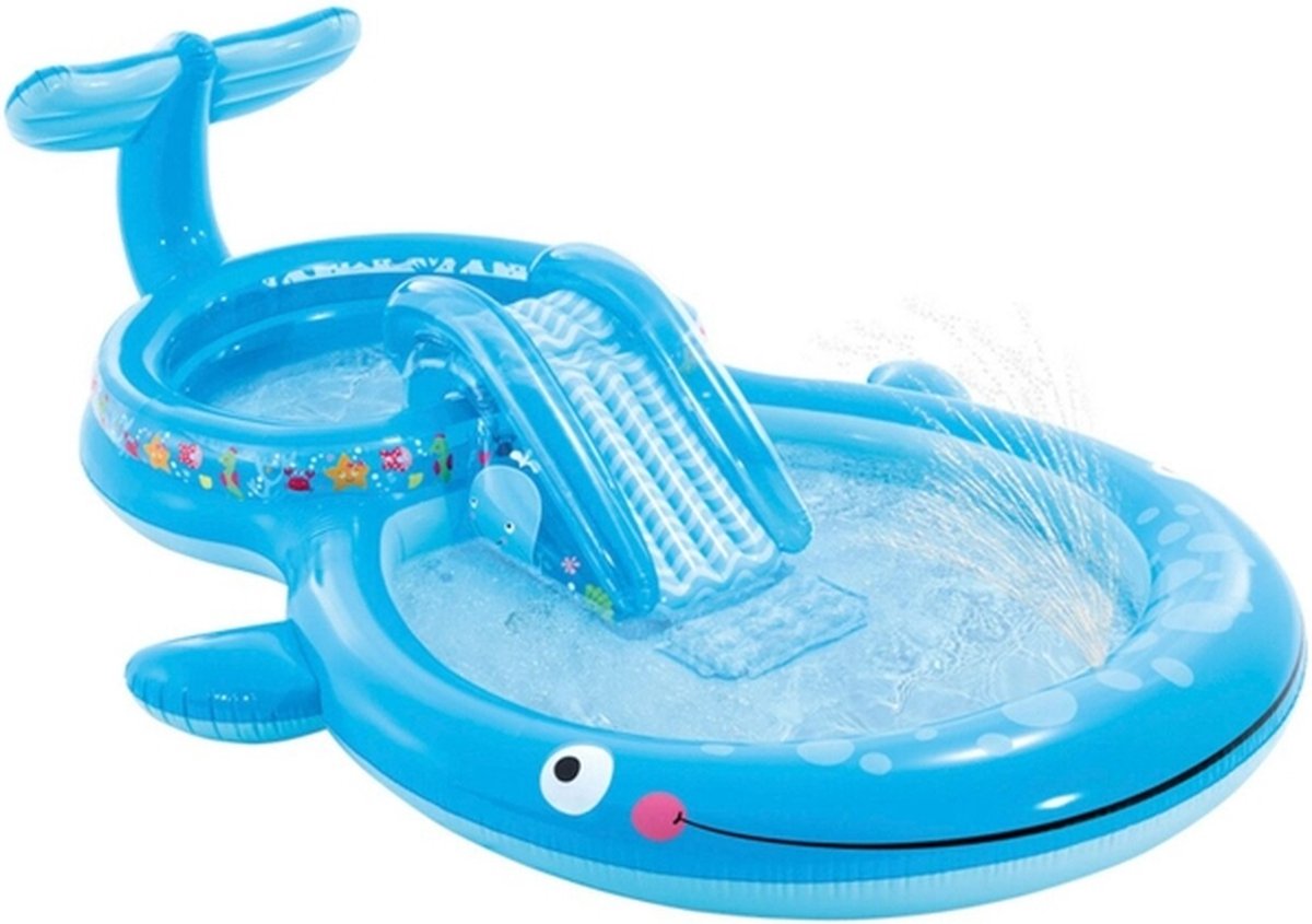 Intex Opblaasbaar Kinderbadje Kinderzwembad Speeltuin Walvis 235 L 23 4X9 9X37 3 CM