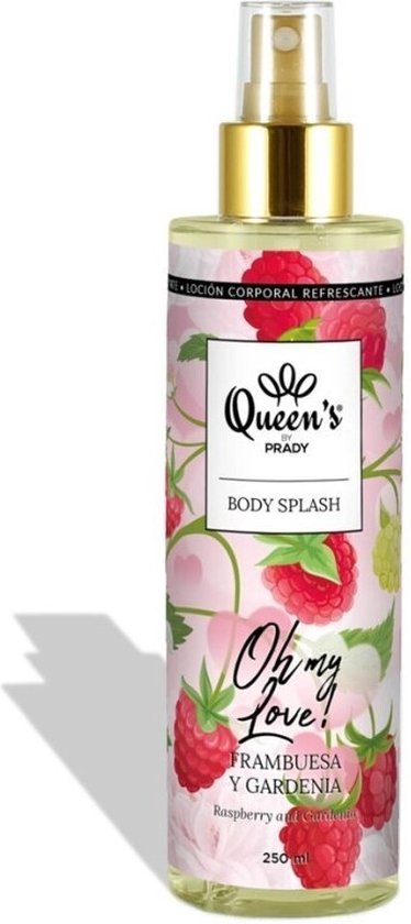 Queen's by Prady - Body Splash - Oh my Love - Framboos en Gardenia Geur - 250 ml