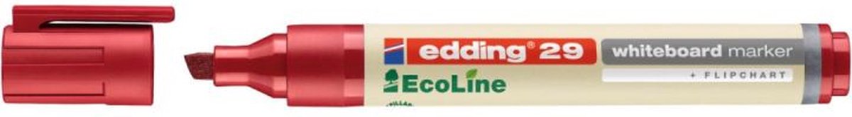 Edding 29 EcoLine markeerstift 1 stuk(s) Beitelvormige punt Rood