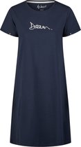 By Louise Essential Dames Nachthemd Korte Mouw Dream Blauw - Maat XXL