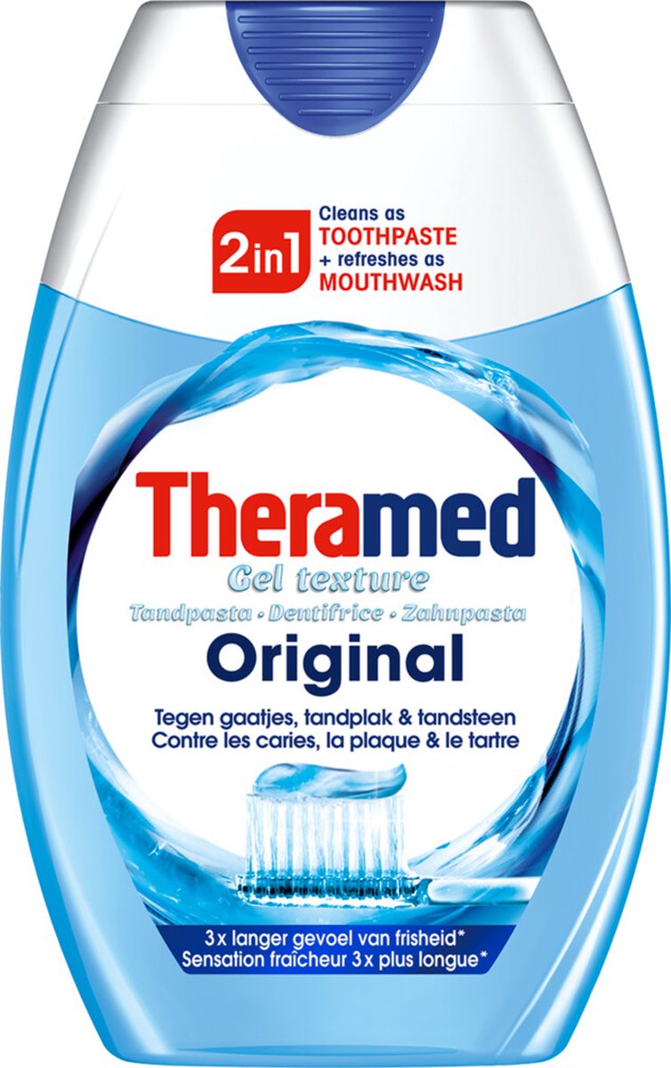 6x Theramed Tandpasta 2 in 1 Original 75 ml